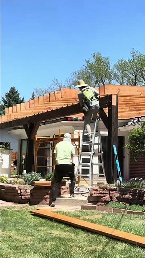 We built a backyard showstopper in Denver 🔥 #pergola #patiocover