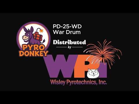 Wisley Pyrotechnics Inc. - PD-25-WD - War Drum - Pyro Donkey 1.4 Pro Firework