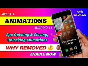 MIUI 12.5 Enable All New Animations "App Opening & Closing" Unlocking Animation 😍
