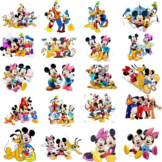 Cartoon Mouse & Friends PNG Clipart (digital Download) - Etsy