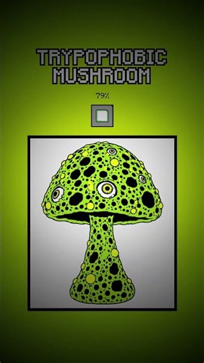 Trypophobic Mushroom | Minecraft Animation #trypophobia #analoghorror #horroranimation #shorts