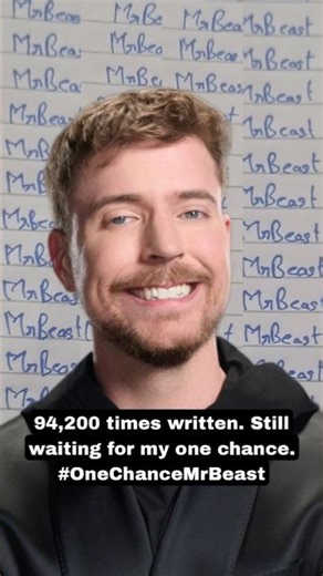 Day 181 Write @MrBeast 100,000 time #onechancemrbeast