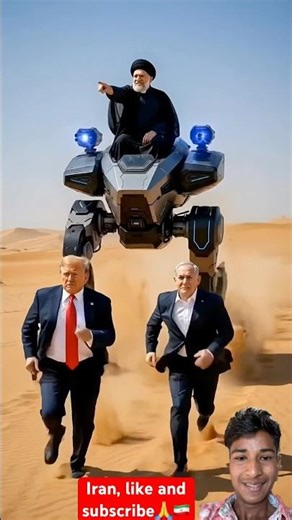 Trump Vs Khamenei 😳 War Machine Robots 🤣😱 #iranisraelwar #funny #comedy #ai