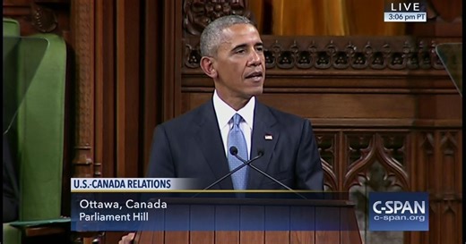 President Obama Address to Canadian Parliament