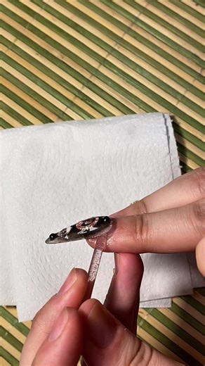 Satisfying gel x removal 👀 #gelxnails #gelxremoval #peeloffnails