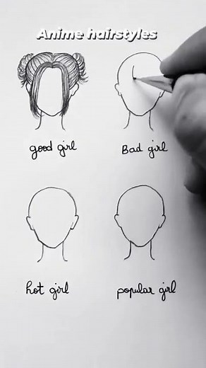 ANIME HAIRSTYLE DRAWING | HOW TO DRAW ANIME HAIRSTYLES | DRAWING TUTORIALS | BEGINNERS TUTORIALS