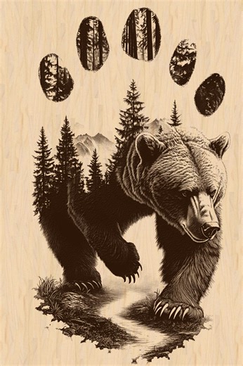 Silver Pack®! Grizzly Bear Walking Laser Engraving File PNG, JPEG High Resolution, Wildlife Art  Png_svg_pdf_eps(full-color Vector Format) - Etsy