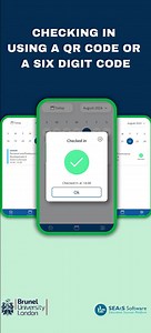 Checking in using a QR Code or a 6 digit code
