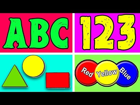 Learn ABC Phonics Shapes Numbers Colors | Preschool Learning Videos For 3 Year Olds | A For Apple 🍏🌈