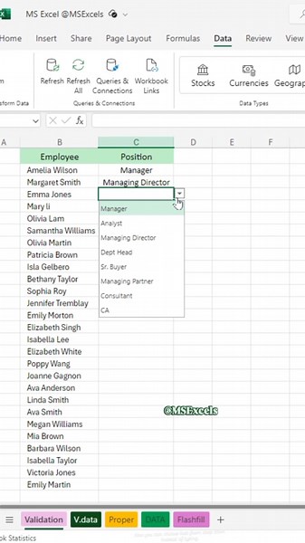 Data Validation in Excel ✅ Excel tricks and tips 🔥🔥 #excel #exceltips #exceldata