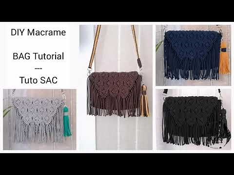 DIY Macrame Bag Tutorial EN-FR Tuto Sac en macramé | #4