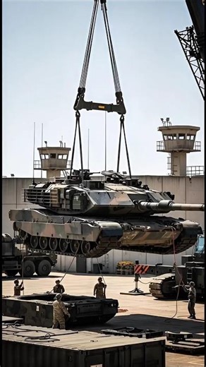 TANK TURRET LIFT GOES WRONG! Military Crane Collapse 😱🔥#fail #army #military #shorts