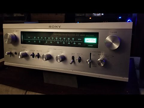 SONY STR-6045 AM/FM STEREO RECEIVER DEMO (1971-74)