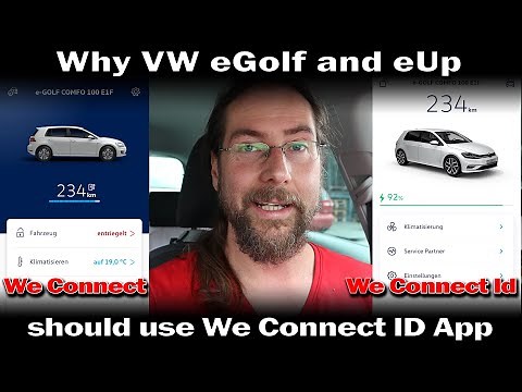 We Connect Id App better for VW eGolf and eUp!