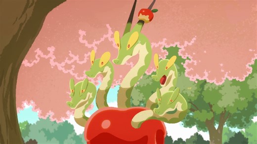 #カミツオロチ のわざであめまみれ…でも #ゴンベ は嬉しいみたい…？ 😋🍬Got coated by Hydrapple's sticky candy syrup... but Munchlax seems happy about it? 😋🍬 #ポケモン #ポケモン動画図鑑 #Pokémon