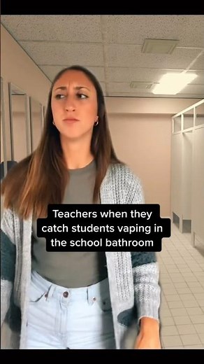Students vaping in the bathroom