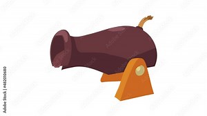 Cannon icon animation best cartoon object on white background