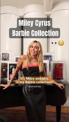 Miley Cyrus Shows Her Barbie Collection and Adds Her Own Doll 🩷 | #shorts #mileycyrus