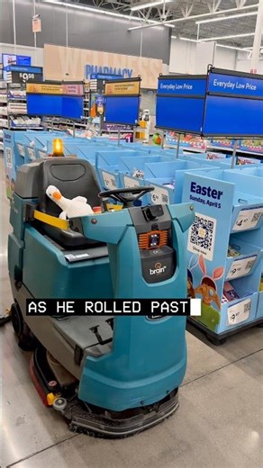 BREAKING. A duck has allegedly taken control of a Walmart floor scrubber