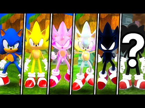 EVOLUTION OF MODERN SONIC FORMS IN SONIC WORLD MODS (SUPER, PARADOX PRISM HYPER,FIRE AND MORE)