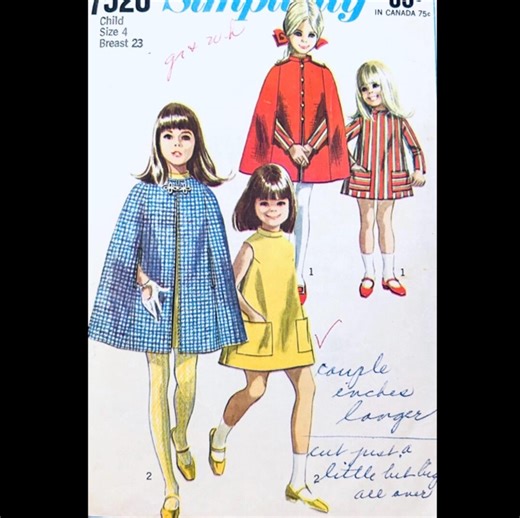 Simplicity 7520 4, Girls Cape Pattern, Sleeveless Dress Pattern, Toddler Dress Pattern, Kids Sewing Patterns, Girl Summer Dress Pattern - Etsy