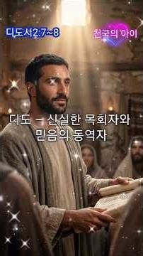 성경 인물 복음성가 제48곡 │ 디도 – 신실한 목회자와 믿음의 동역자 │ 디도서 2장