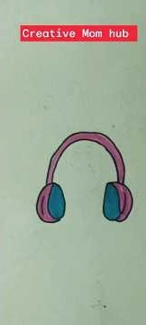 🎧 How to Draw Headphones | Easy Headphone Drawing | Step by Step #shorts #core #drawing #art