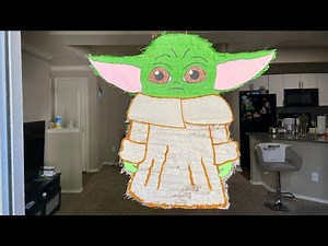 DIY Baby Yoda piñata | Baby Yoda Themed birthday ideas | Star wars theme party ideas