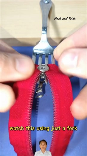 Genius Fork Trick to Fix Any Zipper! #diy #shorts #tricks