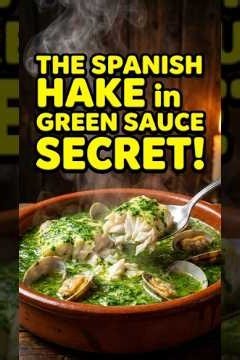 Trick to Easily Cook Spanish Hake with Clams in Minutes 🐟 Merluza en Salsa Verde #shorts