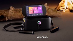 Ikarao Karaoke Machine, Built-in Lyrics Display, 32GB Karaoke Tablet, KaraFun Prime, 280W Karaoke Speaker with 2 Self-Charging Mics, Connects to TV, EQ, Portable Karaoke System for Adult Home Parties