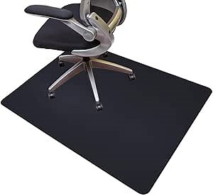 Resilia Office Desk Chair Mat – PVC Mat for Hard Floor Protection, Black, 30 Inches x 48 Inches, Made in The USA, Home Office Supplies