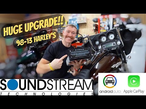 Soundstream Radio for 98-13 Harley Davidson Street Glide Motorcycles (Unboxing & Install)