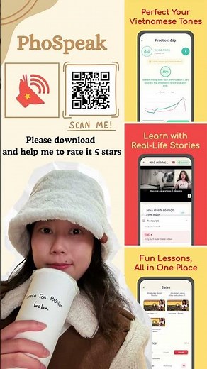Let's learn Vietnamese for free now with PhoSpeak!!! #learnvietnamese #hoctiengviet