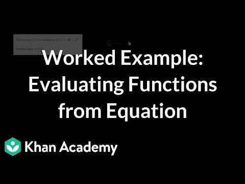 Worked example: Evaluating functions from equation | Grade 11 | Physics | Khan Academy (IN accent)