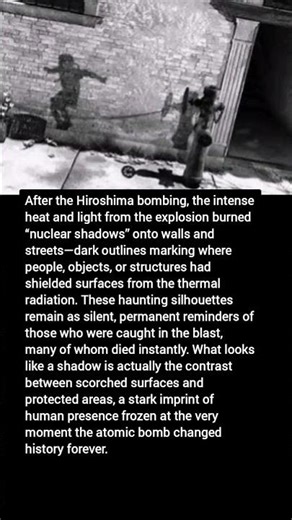 ATOMIC BOMB ON HIROSHIMA LEFT HUMAN SHADO