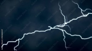Abstract thunderbolt effect glowing lightning plasma shock electric current energy beam.