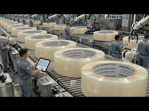 From Plastic to Tape Rolls | How BOPP Packing Tape Is Made (Full Process)