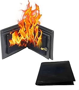 TSY TOOL Magic Trick Fire Flaming Wallet, Leather, Inconceivable Street Show Prop, Prank, Magician Wallets, Close-up Magic, Pros, Professional Cool Tricks