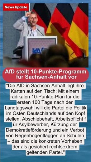 AfD stellt 10-Punkte-Programm für Sachsen-Anhalt vor | #SachsenAnhalt #AfD #100TagePlan #Landtagswa