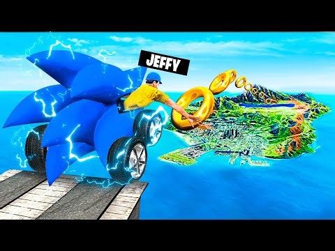 Jeffy Jumps SONIC Cars Across ENTIRE MAP in GTA 5!