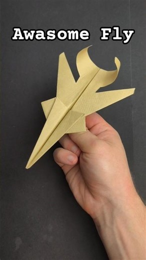 Super Paper Jet Fighter Plane 🛩️ #origami #diy
