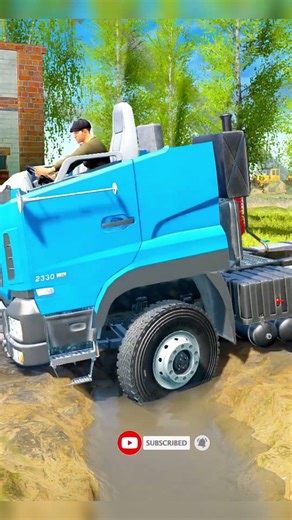 Spintires: MudRunner -SHACMAN DELONG X3000 Towing a Truck on a Snowy Road #mud#automobile#spintires