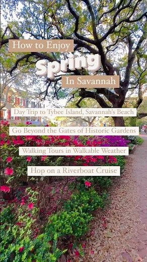 How to enjoy spring in Savannah!