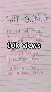 GUT GENUG transliteration [ENGLISH, lyrics #handwriting ✍️ #viralshort