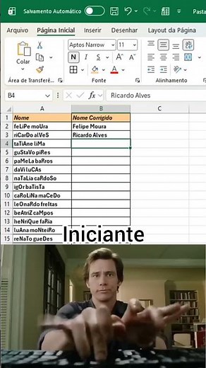 O método para deixar nomes com padrão profissional no Excel