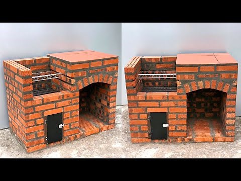 How to make an outdoor grill from bricks and cement
