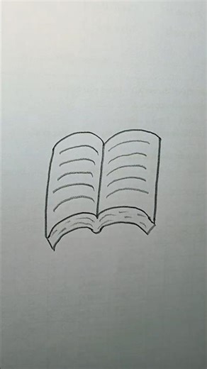 Turn Simple Lines into an Open Book | Easy Drawing