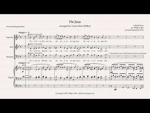 Faure's "Pie Jesu" (arranged by Philip Le Bas, revised 2021) - alto part