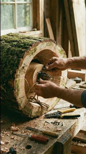 From Tree Log to Designer Lamp 🌲💡